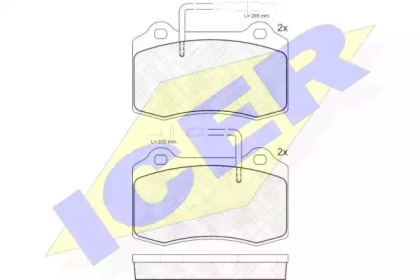 Комплект тормозных колодок ICER 181211