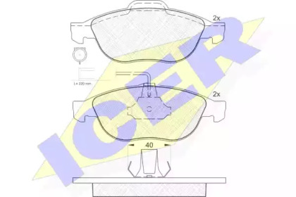 Комплект тормозных колодок ICER 181212