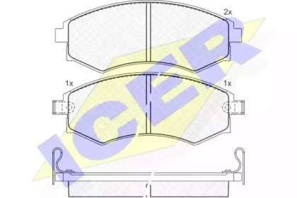 Комплект тормозных колодок ICER 181267