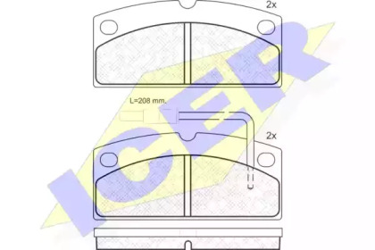 Комплект тормозных колодок ICER 181273