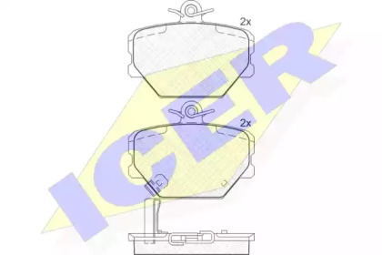 Комплект тормозных колодок ICER 181274