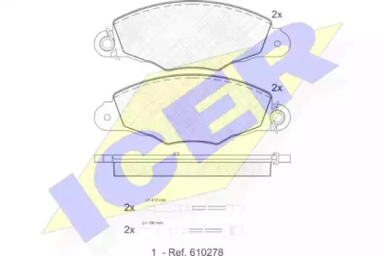 Комплект тормозных колодок ICER 181278