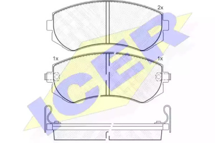 Комплект тормозных колодок ICER 181300