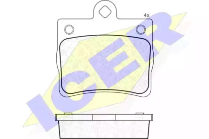 Комплект тормозных колодок ICER 181310