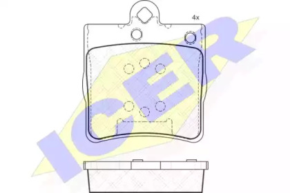 Комплект тормозных колодок ICER 181311
