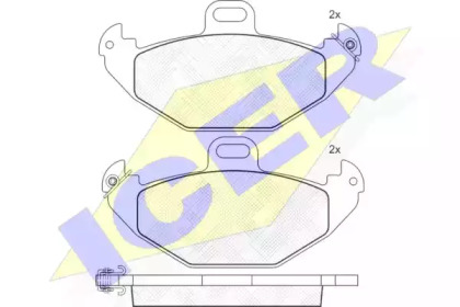 Комплект тормозных колодок ICER 181314