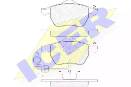 Комплект тормозных колодок ICER 181331-203