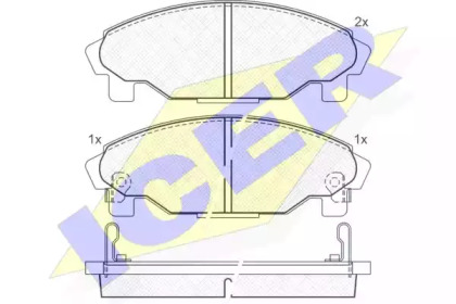 Комплект тормозных колодок ICER 181340