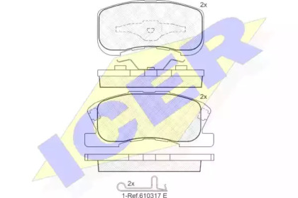Комплект тормозных колодок ICER 181342