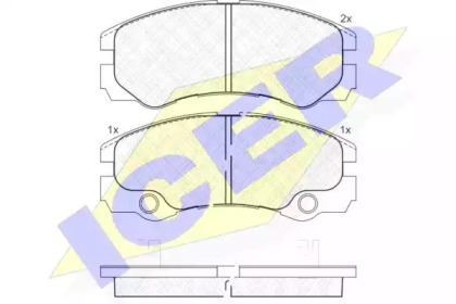 Комплект тормозных колодок ICER 181354