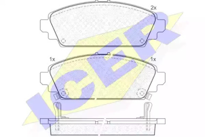 Комплект тормозных колодок ICER 181359