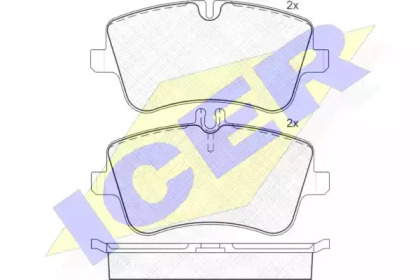 Комплект тормозных колодок ICER 181369