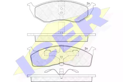 Комплект тормозных колодок ICER 181377