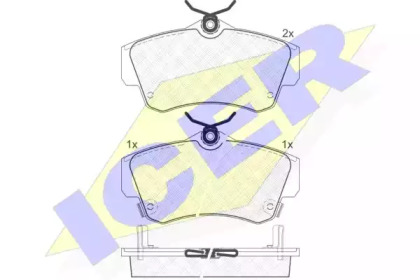 Комплект тормозных колодок ICER 181378