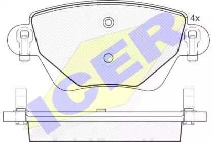 Комплект тормозных колодок ICER 181381