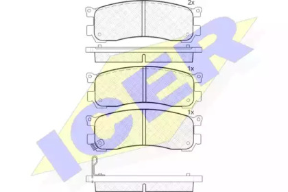Комплект тормозных колодок ICER 181382