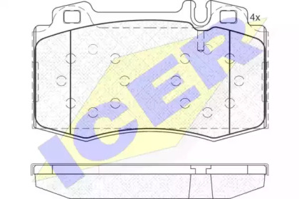 Комплект тормозных колодок ICER 181389