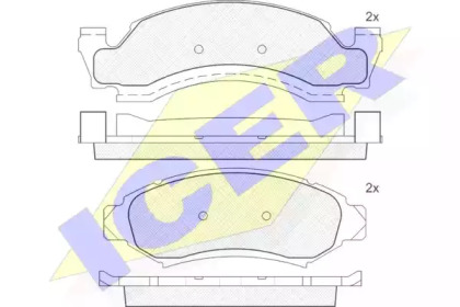 Комплект тормозных колодок ICER 181400