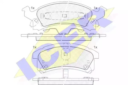 Комплект тормозных колодок ICER 181413