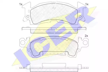 Комплект тормозных колодок ICER 181415