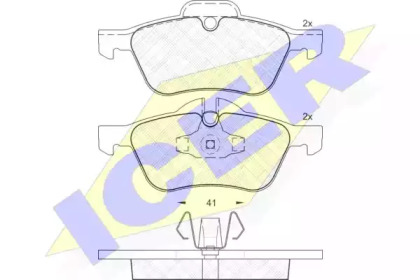 Комплект тормозных колодок ICER 181434