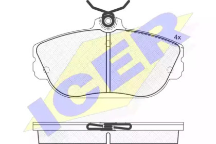 Комплект тормозных колодок ICER 181506