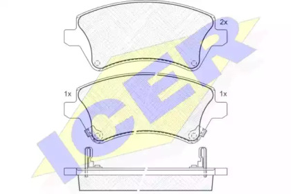 Комплект тормозных колодок ICER 181513