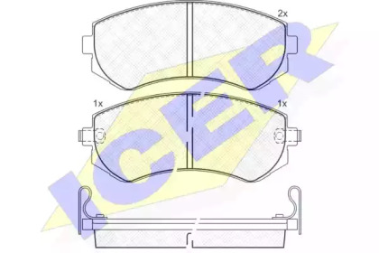 Комплект тормозных колодок ICER 181517