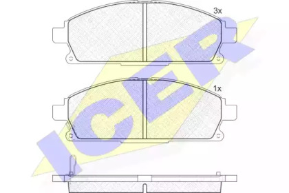 Комплект тормозных колодок ICER 181521-200
