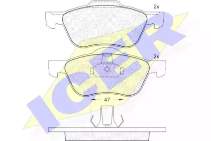 Комплект тормозных колодок ICER 181528