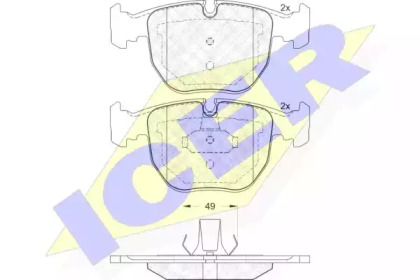 Комплект тормозных колодок ICER 181530