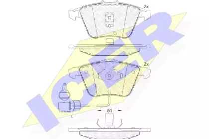 Комплект тормозных колодок ICER 181531