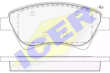 Комплект тормозных колодок ICER 181535