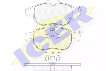 Комплект тормозных колодок ICER 181536