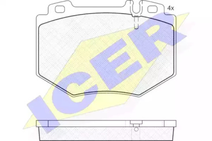 Комплект тормозных колодок ICER 181538