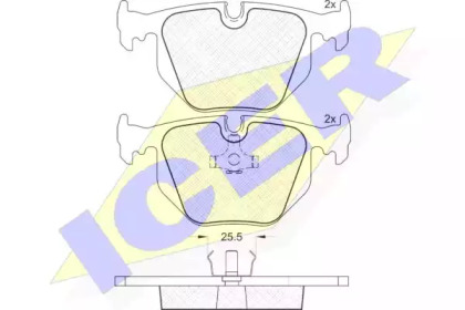Комплект тормозных колодок ICER 181548