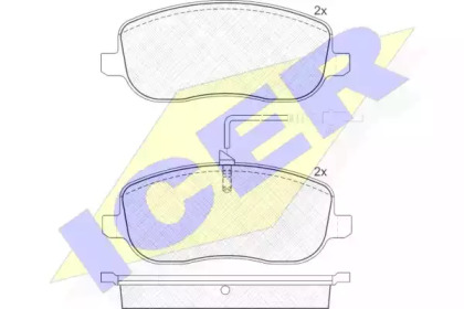 Комплект тормозных колодок ICER 181553