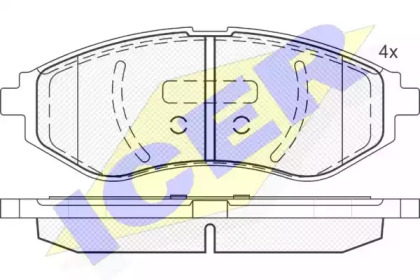 Комплект тормозных колодок ICER 181566