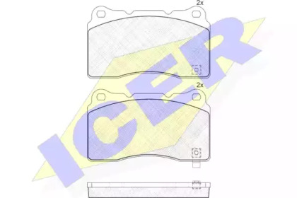 Комплект тормозных колодок ICER 181585