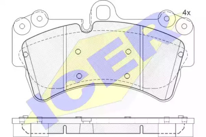Комплект тормозных колодок ICER 181595