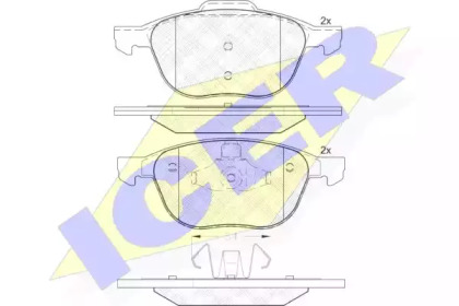 Комплект тормозных колодок ICER 181617-202