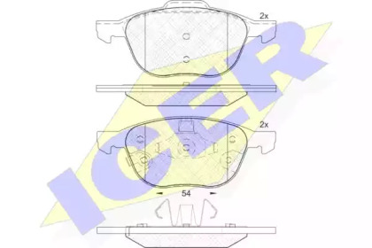 Комплект тормозных колодок ICER 181617-203