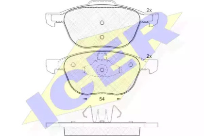 Комплект тормозных колодок ICER 181617