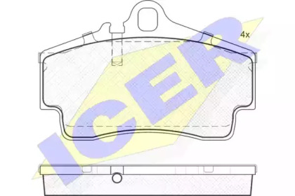 Комплект тормозных колодок ICER 181619