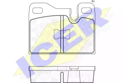 Комплект тормозных колодок ICER 181624