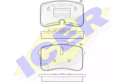 Комплект тормозных колодок ICER 181626