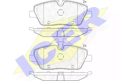 Комплект тормозных колодок ICER 181662