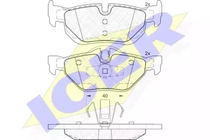 Комплект тормозных колодок ICER 181663