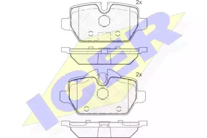 Комплект тормозных колодок ICER 181664
