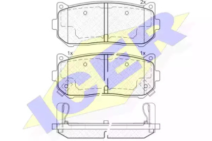Комплект тормозных колодок ICER 181669